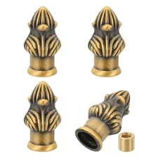 33 x 16mm Lamp Finials Caps Knob, 4 Set Lamp Shade Decoration, Gold Bronze