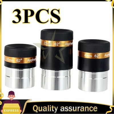 For Astronomic Telescopes 3pcs Celestron 1.25 Inch 62° Eyepieces Kits 4/10/23mm