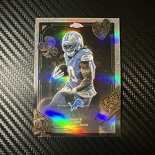 Jahmyr Gibbs 2025 Topps Chrome NFL #F15-12 Fortune 15 Refractor - Detroit Lions