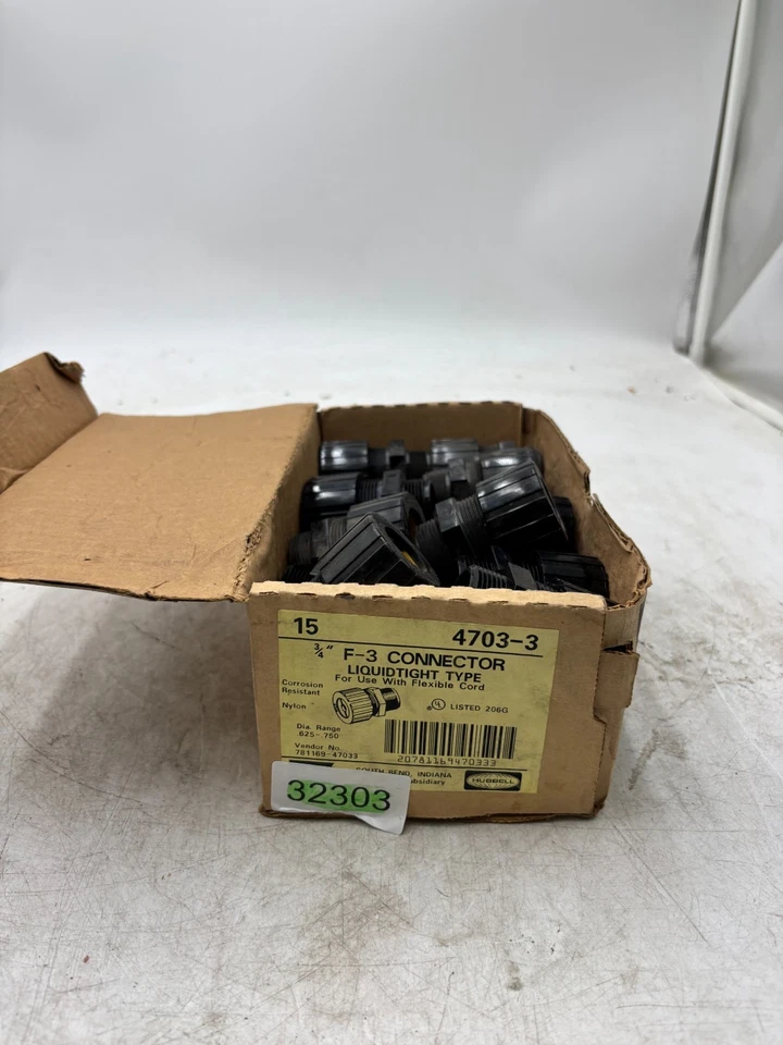 Lote de 15 conectores herméticos a líquidos Hubbell 4703-3 F-3 3/4" Foto 3 de 3