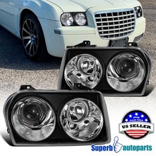 Fits 2005-2010 Chrysler 300 Touring Awd 05-07 Limited Projector Headlights Black Fits 2005-2010 Chrysler 300 Touring Awd 05-07 Limited Projector Headlights Black
