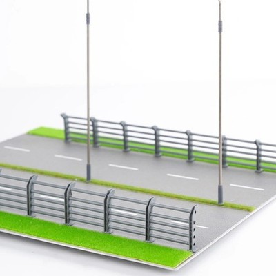 Spur HO Straßensperre 20,3 cm lang in zwei Größen 1/87 und 1/64 für Modelle