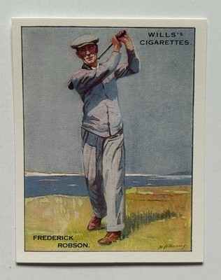 Wills Frederick Robson Golf Large Tobacco Card 1987 Reproduction CC23