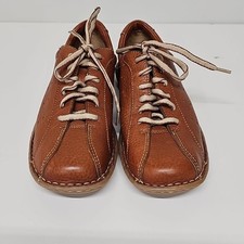 Vintage BORN Lace Up Leather Oxfords, NEW, 8.5 / 40, Conac Brown