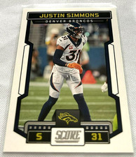 2023 Panini Score Football Justin Simmons Denver Broncos base card #75