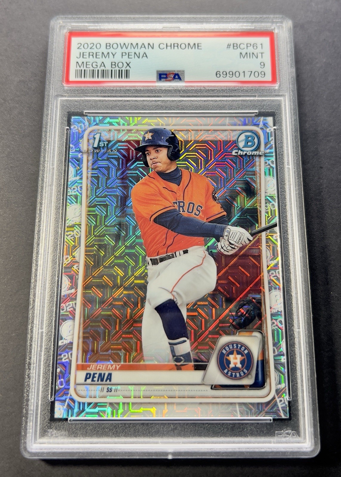 JEREMY PENA 2020 Bowman Chrome #BCP61 Mega Box PSA 9 MINT 1st ASTROS