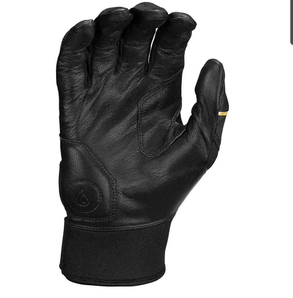 Guantes de bateo de béisbol para adultos Rawlings Workhorse 2025 - WH25BG NEGRO DORADO XL Foto 3 de 4
