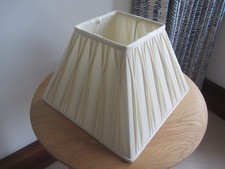 LAURA ASHLEY 30CMS SQUARE FENN PLEATED SILK SHADE IN IVORY