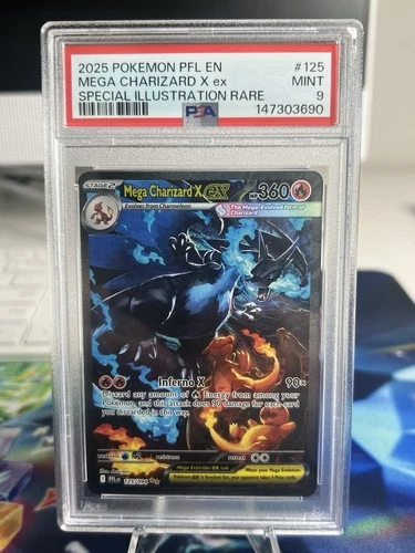 New ListingMega Charizard X Ex Phantasmal Flames SIR #125 PSA 9