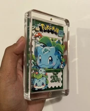 Pokemon Acrylic 3D Paper Display Art Card • Cute Bulbasaur Stamp 💚