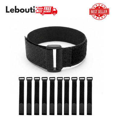  Hook & Loop Straps(10 Pack),Reusable Adjustable Nylon Cinch Cable Straps