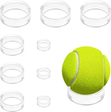 9Pcs Baseball Stand, Clear Ring Ball Sphere Stand, Softball Display Holder, roun