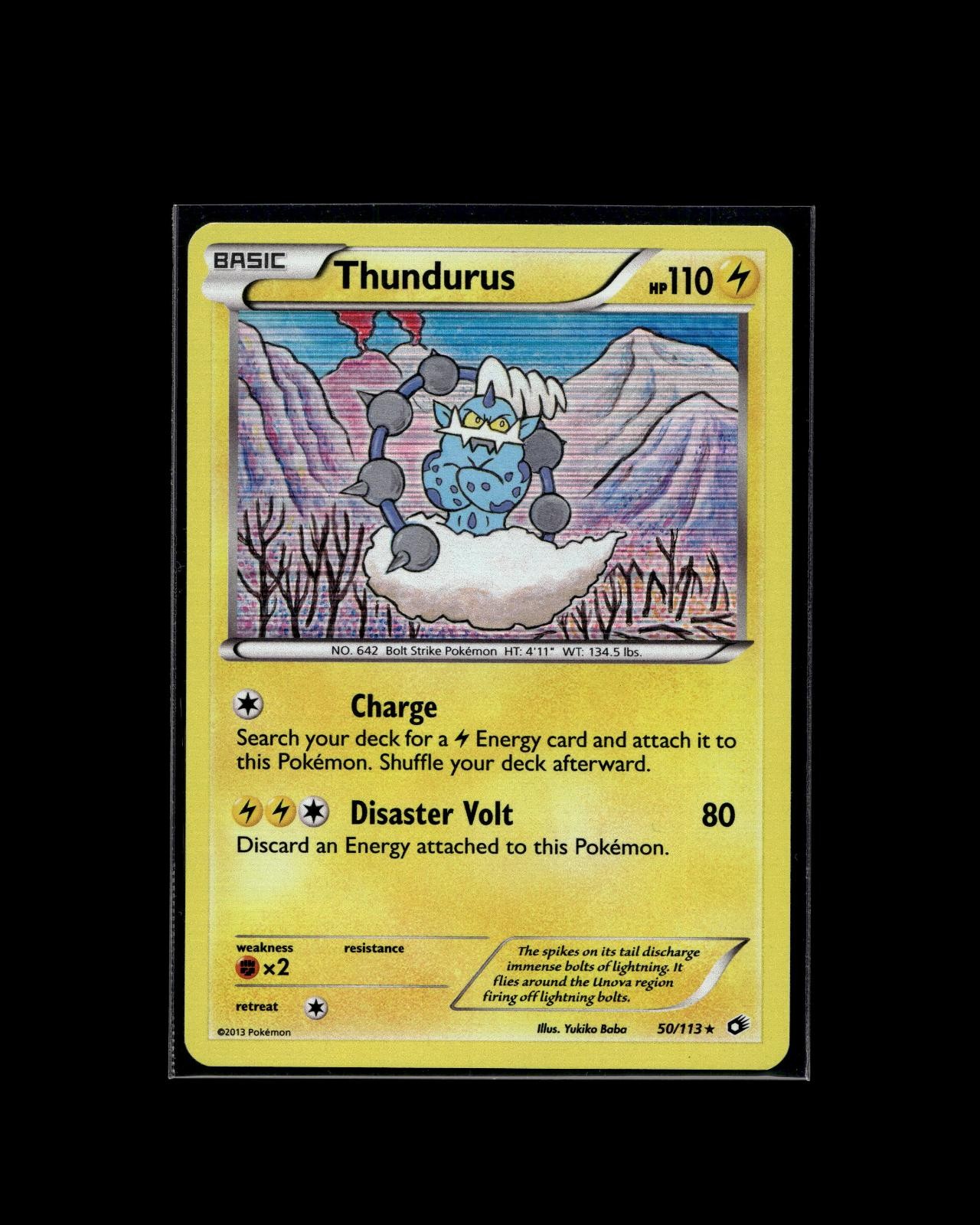 Thundurus 50/113 Holo RLegendary Treasures Pokemon 2013 EN LP