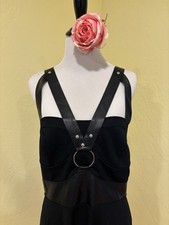 JAWBREAKER Mood Black Dress Gothic Metal Size XL Faux Leather