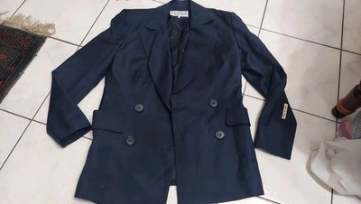 NWOT Ladies Sz 40 Made Italy Gianfranco Ferre Vintage Designer Jacket Blue