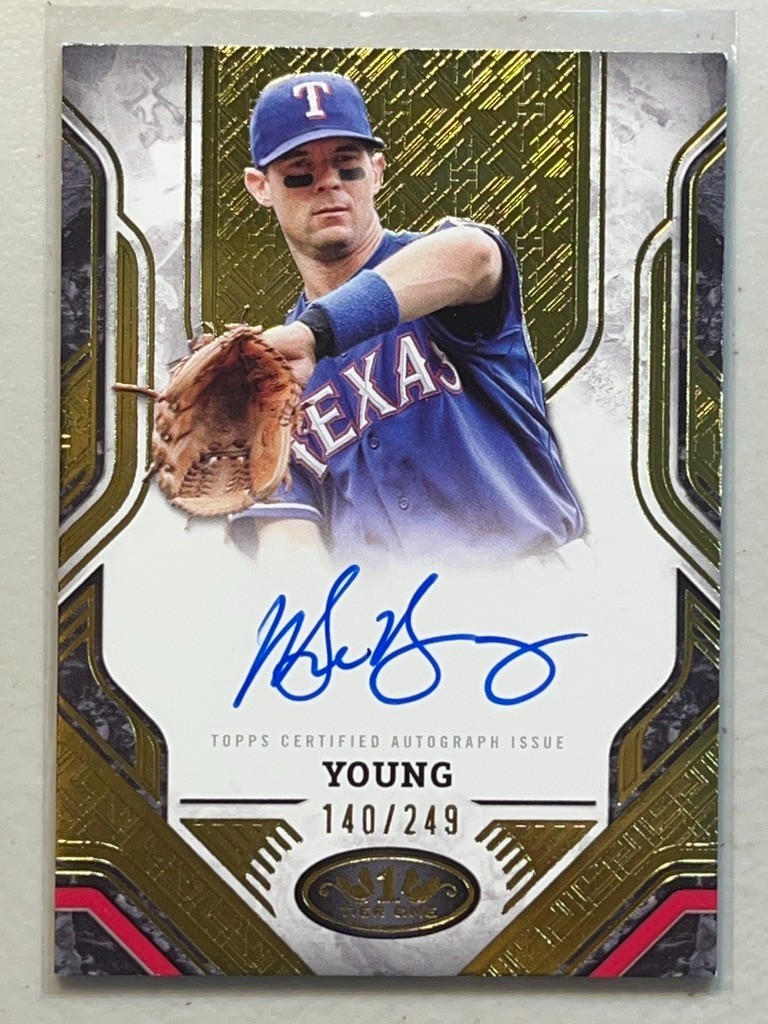 Michael Young 2025 Topps Tier One /249 On Card Auto Autograph Prime Performers
