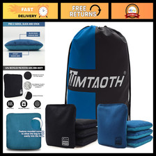 Professional Dual-Sided Cornhole Bags Set of 8 - Regulation Slick  Stick Bean B