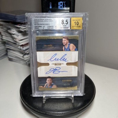 2018 Panini Dominion Jalen Brunson/Luka Doncic Duel Rookie Signatures /10 BGS8.5