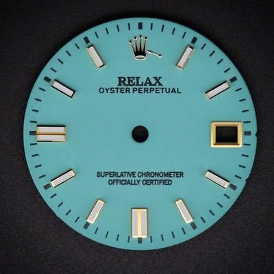 Dial Maker Matte Blue Relax Dial for seiko mod BGW9 LUME