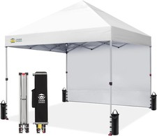 CROWN SHADES 8x8 Pop Up Canopy - Beach Tent with CenterLok One Push Setup - Easy