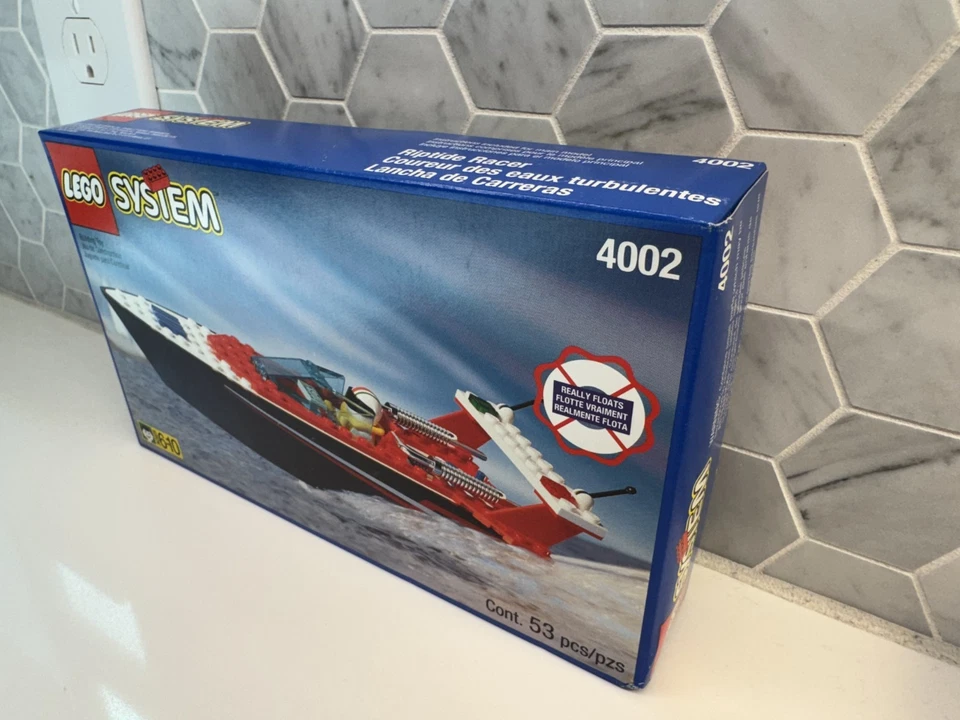 LEGO 4002 Riptide Racer Town Boats 1996 Harbor Speedboat Promo Vintage Sealed - Image 4 of 4