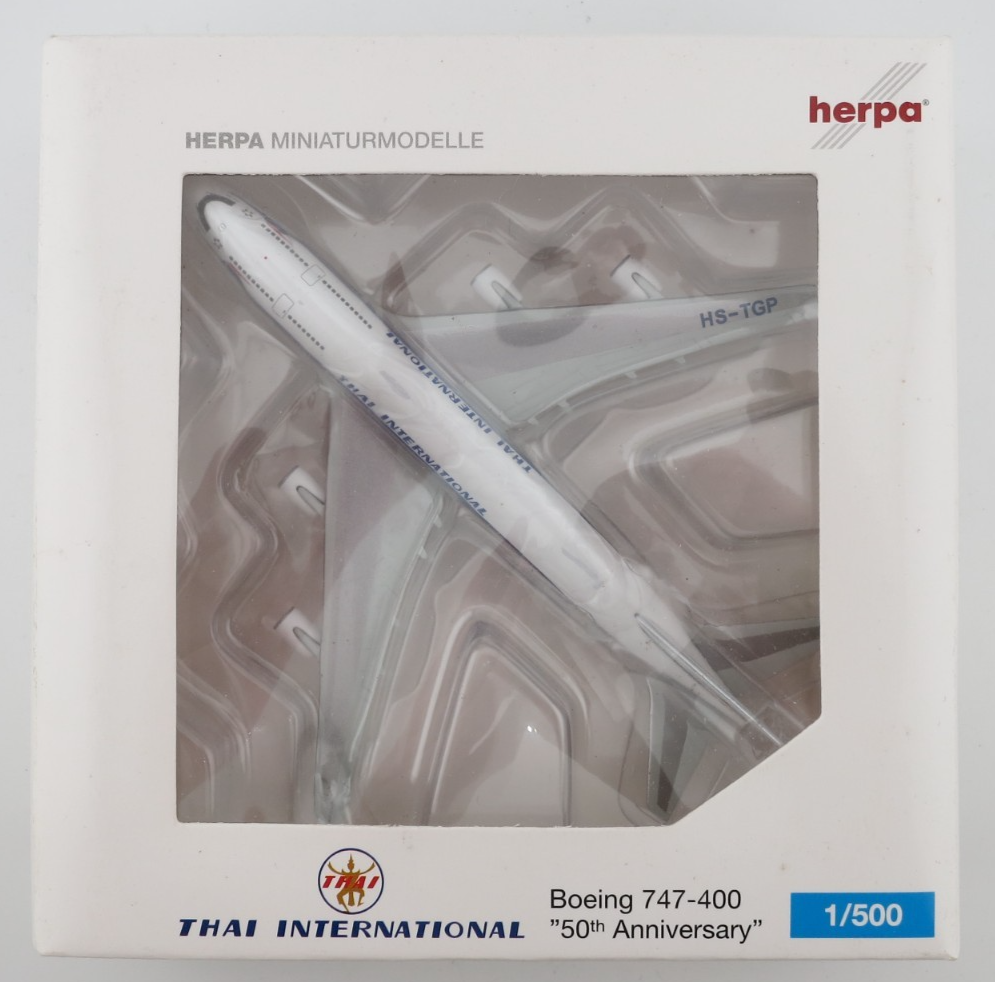 Herpa Thai International Airways Boeing 747-400 - 50th Anniversary