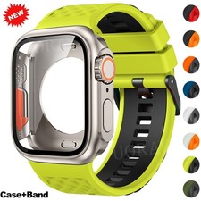 Silicone Strap Band Case For Apple Watch Series 11 10 9 8 7 6 5 4 SE 44 45 46mm