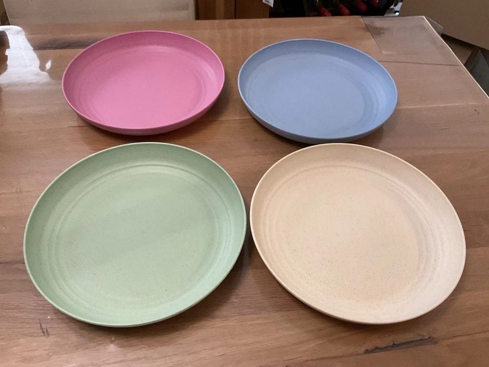 C/beat Wheat Straw Teller-Set 4 Stück – 10″ biologisch abbaubar – NEU & OVP - Bild 3 von 4