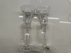 Vintage Pair Waterford Crystal  Stemmed Lismore Candlesticks Holders 5.5”