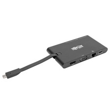 Tripp Lite USB-C Docking Station Hub 4K HDMI VGA Ethernet 100W PD USB 3.2 Card T