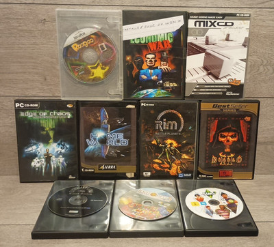 PC CD Rom Spiel / Software Restposten Konvolut 10 Spiele Vintage / Retro Diablo 2 Rim BP