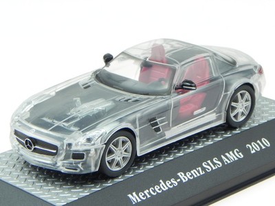 Mercedes C197 SLS AMG 2010 transparent diecast modelcar 1440090 Atlas 1:43