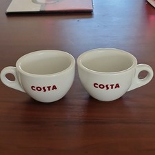 Costa Coffee Cups 250ml- 2015 x  2 Mugs VGC 