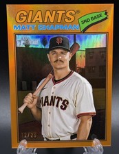 2026 Topps Heritage Baseball #114 Matt Chapman Orange Bordered 12 /25 Giants SSP