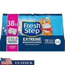 Extreme Scented Clumping Cat Litter Febreze Odor Control 15 Days Mountain Spring
