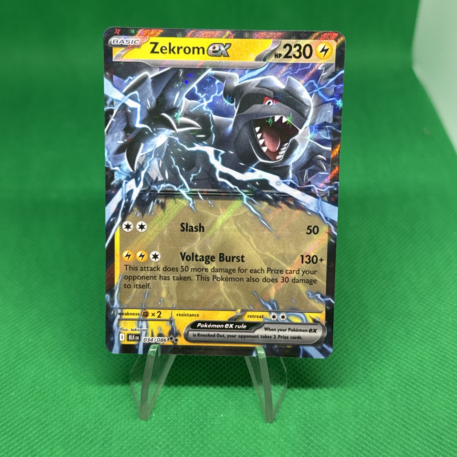 Pokemon Zekrom ex 034/086 ENGLISH Black Bolt NM