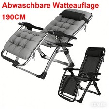190cm Zero Gravity Komfort-Liegestuhl Klappbar Neigbar ganzjährig nutzbar Garten