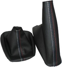 Car Gear Shift Knob Cover Manual Handbrake Gaiter Boot Leather Cover for BMW