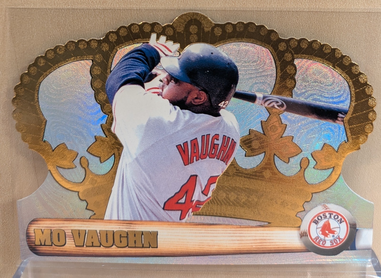 1998 Pacific CROWN ROYALE #27 Mo Vaughn Red Sox RARE GOLD FOIL DIE CUT