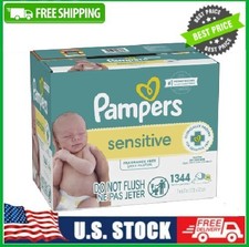 Pampers Sensitive Baby Wipes Unscented, 16 Pack, 1344 Total Count