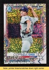 2021 Bowman Chrome Prospects Speckle Refractor 56/299 Hyun-il Choi READ 6q5