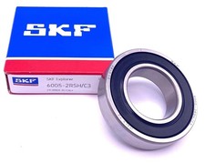 SKF 6005 2RSH C3 Deep Groove Ball Bearing, Rubber Sealed 2RS,DDU,LLU 25x47x12 mm
