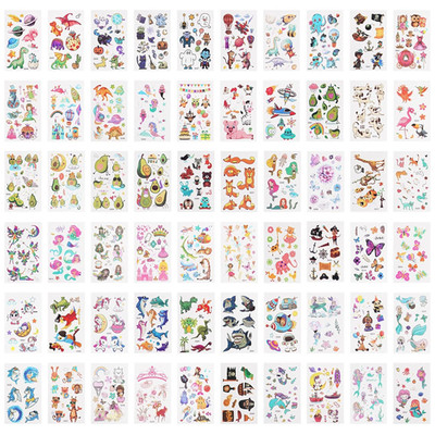 Temporäre Tattoo Set Kinder Tattoos, 60 Blätter Kindertattoos Aufkleber Stickers