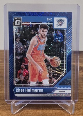 2024-25 Panini Donruss Optic - Chet Holmgren #23 Blue Shimmer /75 Thunder