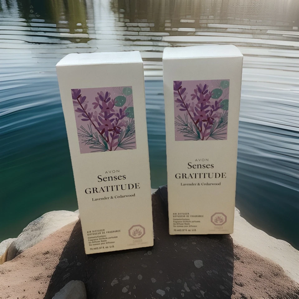 Avon Senses Gratitude Lavender & Cedarwood Air Diffuser - New In Box- Lot Of 2 - Image 2 of 4