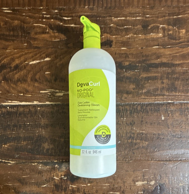 DevaCurl No-Poo Original Moisturizing Zero Lather Cleanser, 32 fl oz/946 ml
