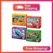 Jigsaw Puzzles for Kids Ages 4-6 - 4 x 60 Piece Kids Puzzles Ages 5-8