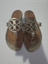 Tory Burch Miller Sandal Spark Gold 36540-723 Women's Size 9 M