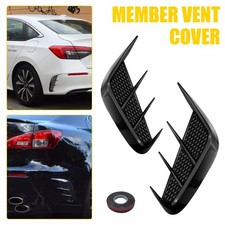Gloss Black Soft Rear Bumper Sport Side Wing Member Vent Cover Trim Universal B
