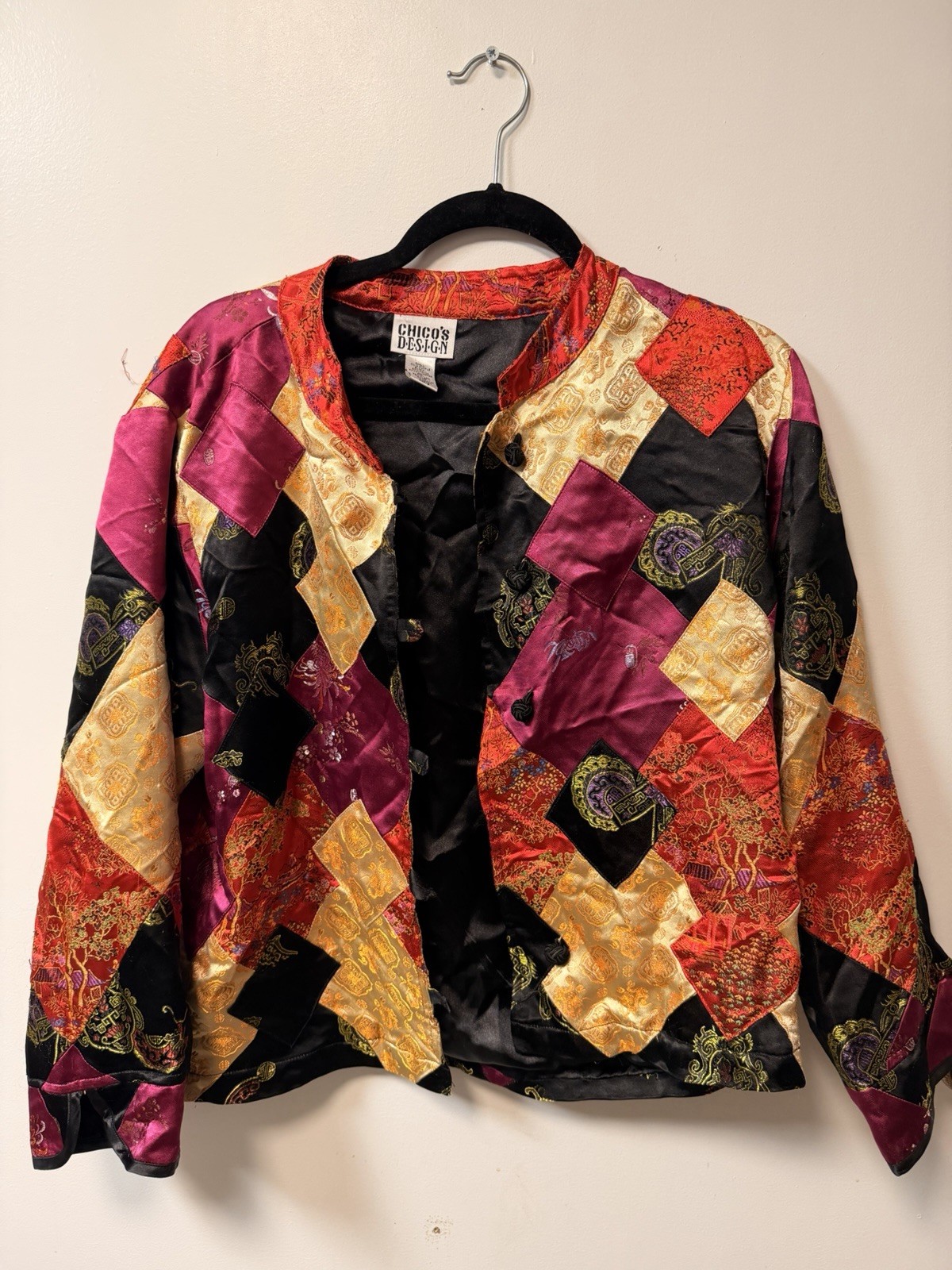 Chico's Design Patchwork Embroidered Women's Jacket Vintage